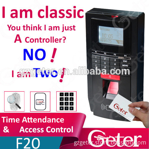Biometic fingerprint + Password + ID Card Access control with time attendance machine F20